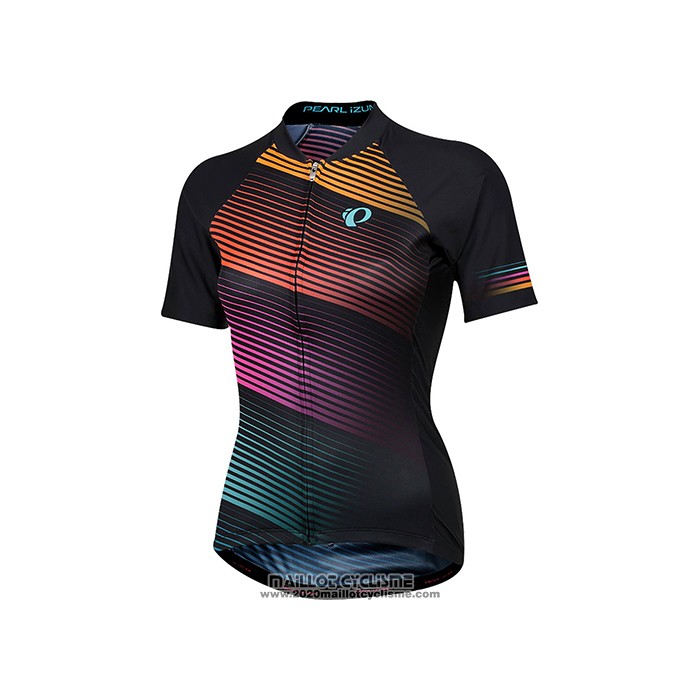 2021 Maillot Cyclisme Femme Pearl Izumi Multicolore Manches Courtes et Cuissard